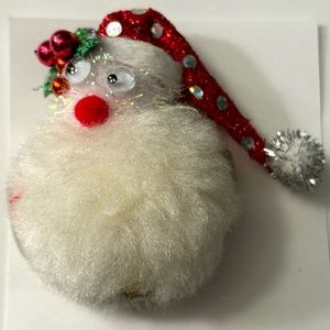 Vintage Light-Up Santa Claus Holiday Christmas Brooch Pin